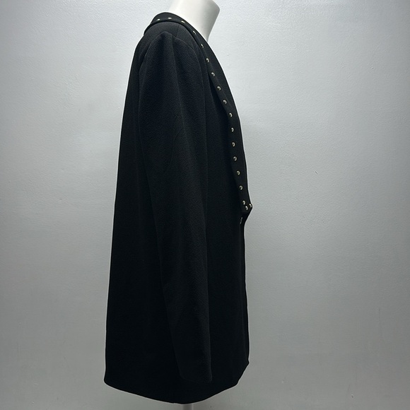 Michael Kors Blazer Jacket Long Sleeve Pockets Black Gold Studded Size Small - Picture 4 of 8